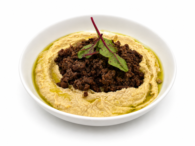 Hummus w/ Spiced Beef